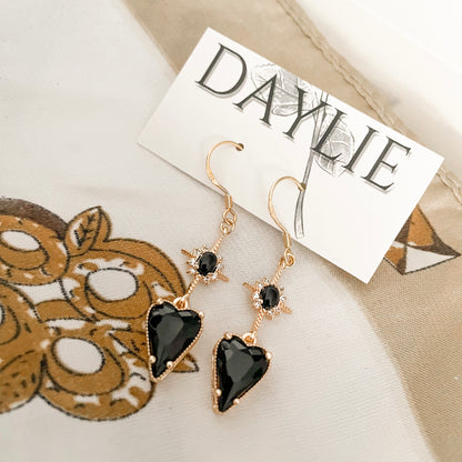 Vintage dark earrings