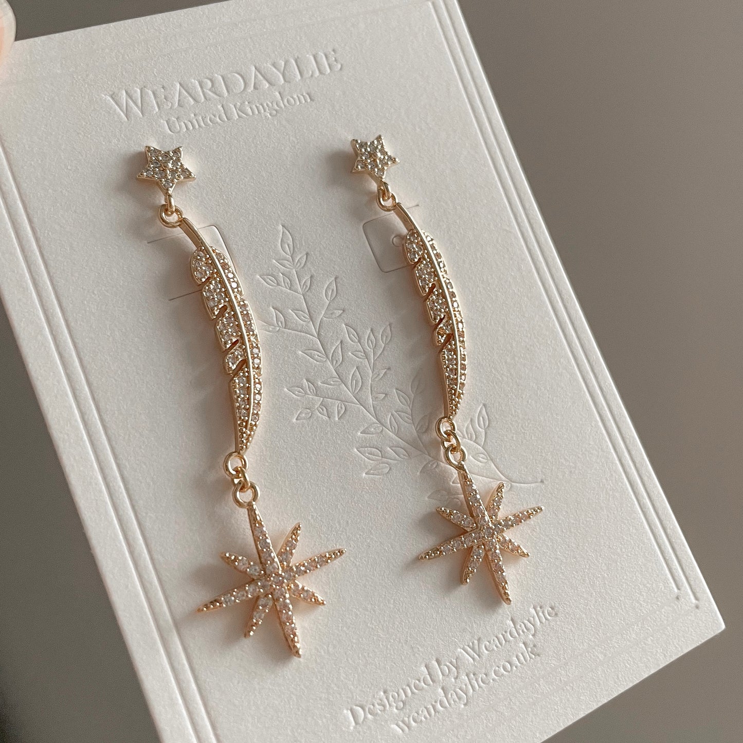 Feather stars Earrings