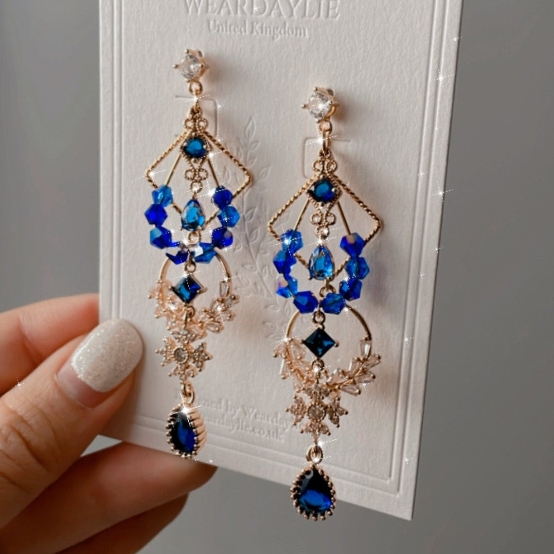 Water blue earrings