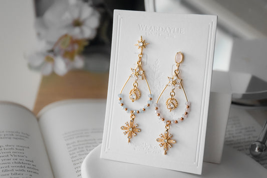 Imbalanced Flowerdrop earrings