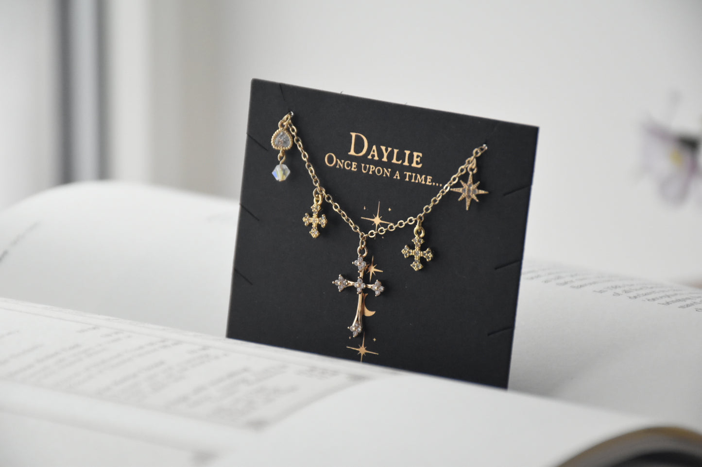 Five Charms Cross Necklace