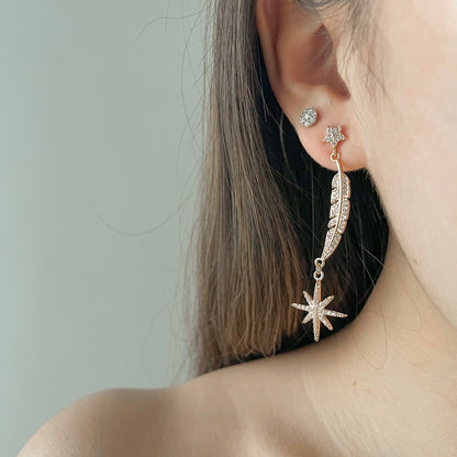 Feather stars Earrings