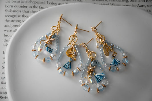 Starfish Blue Earrings