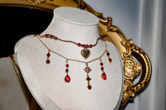 Red Wine Necklace Set