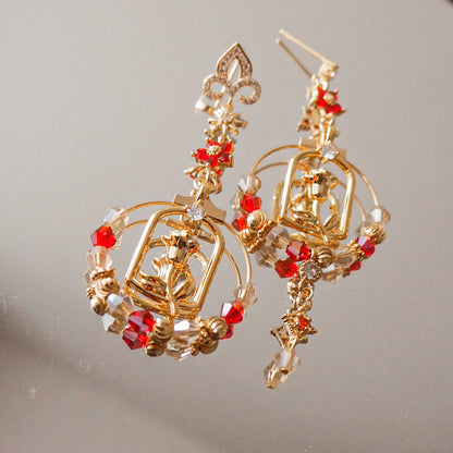 Beauty & the Beast earrings